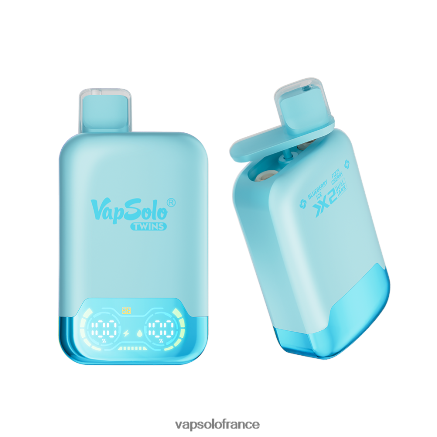 VapSolo TWINS vape jetable | Vapsolo Avis N8Z80427 glace aux myrtilles et cerise pétillante