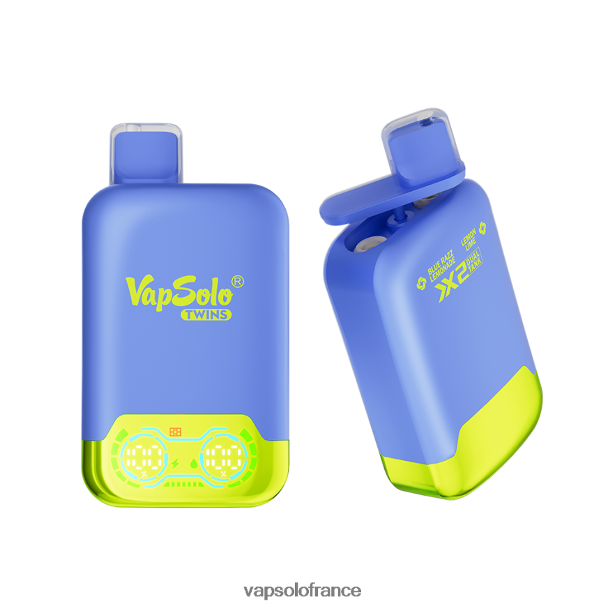 VapSolo TWINS vape jetable | Vapsolo France N8Z80426 limonade blue razz et citron vert