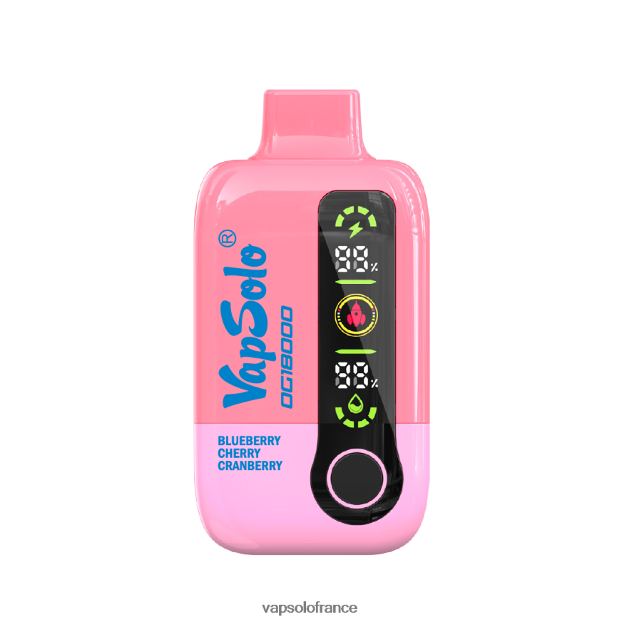 VapSolo DG18000 vape jetable | Puff Vapsolo N8Z80449 myrtille cerise canneberge